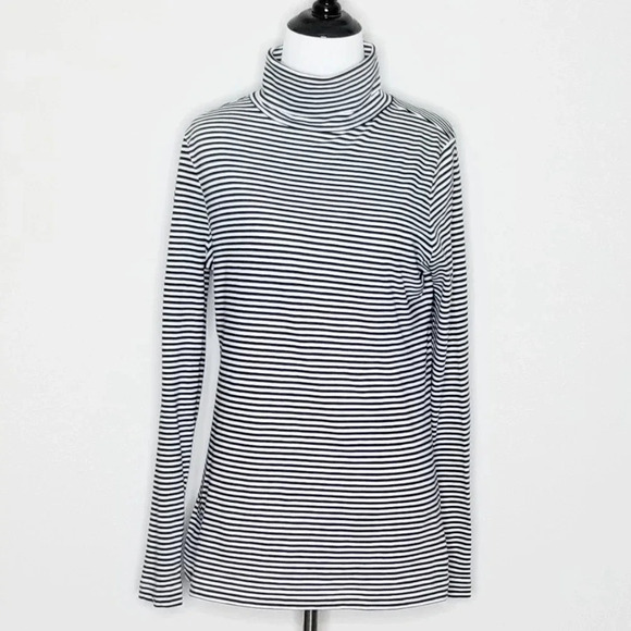 Vineyard Vines Blue & White Striped Long Sleeve Turtle Neck S - Picture 1 of 5